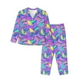thumbnail image 1 of Naloa Disco Roller Skates Pajamas for Women Set, Womens Pajama Sets, Lounge Sets for Women, 2pjs for Women-Small, 1 of 7