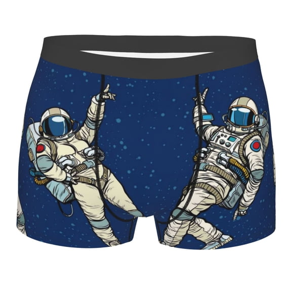 Naloa Disco party Astronaut Dancing Print Mens Underwear - Boxers for Men, Classic Briefs for Men