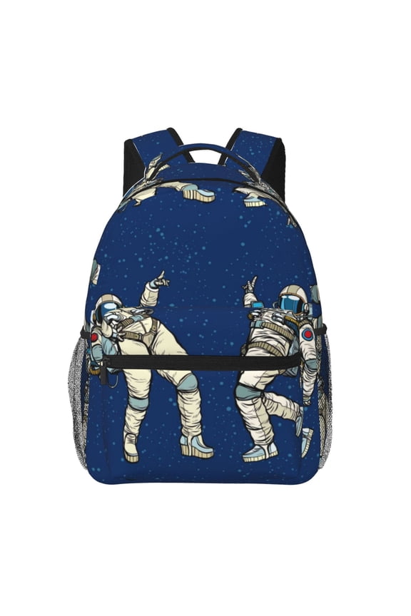 Disco party Astronaut Dancing Print Solid Color Tie Formal Necktie for MenSuitable for business, daily life, work