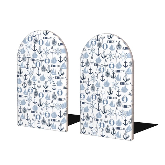 Naloa Dock Rudder Wood Non-Skid Bookend for Shelves,Book Ends for Heavy Books, Book Stand for CDs,1 Pair