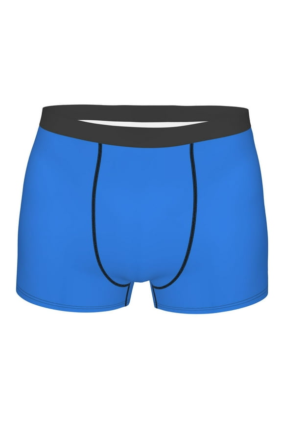 Dodgerblue Print Mens Underwear - Boxers for Men, Classic Briefs for Men