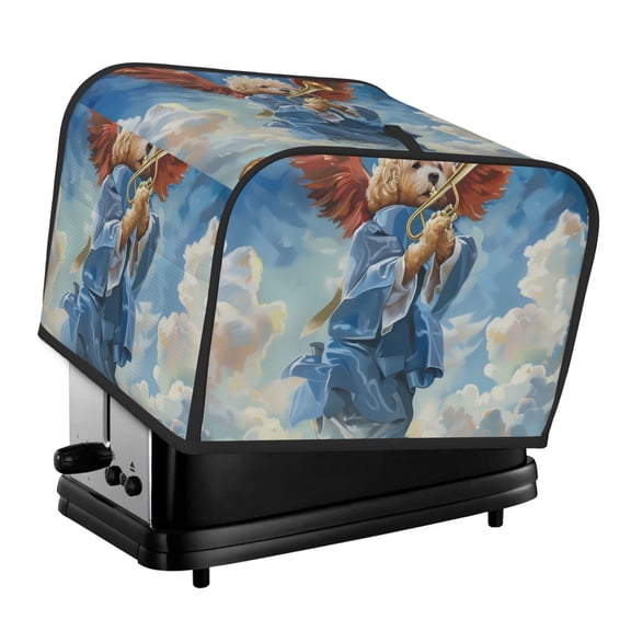 Naloa Dog Angel Ascension 4 Slice Toaster Dust Cover Bread Machine Oven Dustproof Cover Kitchen Bakeware Protector Dustproof(12.4 x 10.6 x 8.2)