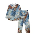 thumbnail image 1 of Naloa Dog Angel Ascension Men’s Pajamas Set - Long Sleeve Button Down Sleep Shirt and Pajama Bottoms Sleepwear Set-XX-Large, 1 of 7