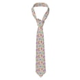 thumbnail image 1 of Naloa Dog Doing Yoga Print Solid Color Tie Formal Necktie for Men，Suitable for business, daily life, work, 1 of 5