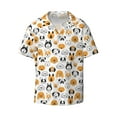 thumbnail image 1 of Naloa Dog Faces Men's Loose Fit Cuban Collar Short-Sleeve Shirt with Button-down and Chest Pocket for Everyday Wear Outings - X-Large, 1 of 7