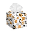 thumbnail image 1 of Naloa Dog Faces Tissue Box CoverLeather Tissue Holder Square Facial Tissue Case Facial Paper Organizer Dispenser for Bathroom, Vanity Countertop, Tabletop, Car, 1 of 8