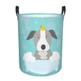 thumbnail image 1 of Naloa Dog In Bathtub Large Laundry Basket Waterproof Round Collapsible Storage bin with Handles for Hamper Kids Room,Toy Storage, 1 of 6