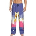 thumbnail image 1 of Naloa Dog Washes in a Pink Bath Pajama Pants Men, PJ Bottoms, Sleep & Lounge Pants-Small, 1 of 6
