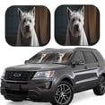 thumbnail image 1 of Naloa Dog Wrapped in Towel 1 2 Piece Foldable Car Sun Shades, Car Windshield Sunshade, Front Window Sunshade for Car, Truck, SUV - Small, 1 of 7