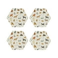 thumbnail image 1 of Naloa Dogs Funny Pets Leather Coasters for Drinks, Durable Drink Coasters 4 Set for Tabletop Protection, Luxurious Home Décor and Housewarming Gift ( {designName})Hexagon, 1 of 6