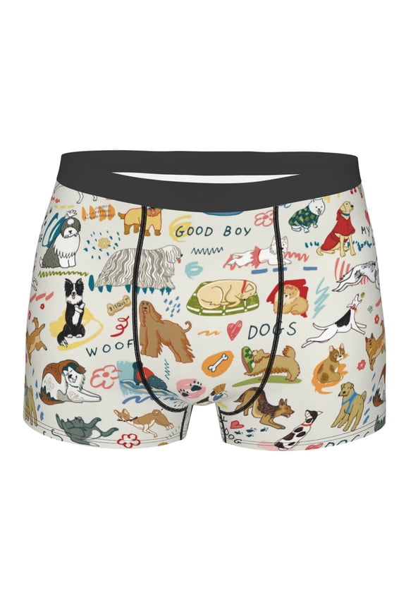 Dogs Funny Pets Print Mens Underwear - Boxers for Men, Classic Briefs for Men