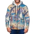 thumbnail image 1 of Naloa Dolphin Rainbow Horse Men’s Hoodies, Zip up Hoodie, Sweatshirts,Hoodies for Men Sizes S-3XL-Medium, 1 of 5