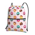 thumbnail image 1 of Naloa Colorful Donuts Drawstring Backpack String Bag Cinch Water Resistant for Gym Shopping Sport Yoga, 1 of 6