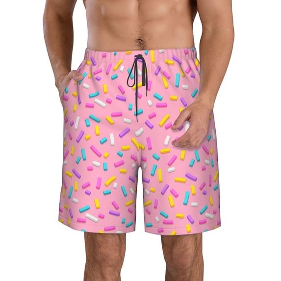 Naloa Donut Men's Beach Shorts, Surfing shorts, Swim trunks, Quick Dry Swim Trunks for Surfing Beach Fun - 3X-Large