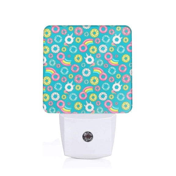 Naloa Donut Night Lights Plug into Wall, Dusk to Dawn Sensor Warm White Led Night Light 0.5W, Nightlight suit for Adults, Bedroom, Bathroom, Hallway, Kitchen