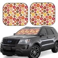 thumbnail image 1 of Naloa Donut Print 2-Piece Windshield Sunshade,Foldable Car Front Window Sun Shades,for Most Sedans SUV Truck-Medium, 1 of 6