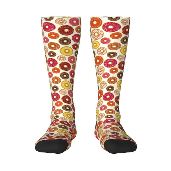 Naloa Donut Thigh High Socks Extra Long Stretchy Sock Women Over Knee High Opaque Stocking Daily Wear