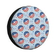 thumbnail image 1 of Naloa Donut with the USA Fag PVC Leather Spare Tire Wheel Cover for Car Truck SUV Camper Trailer Universal Fit many size16 inch, 1 of 6