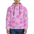 thumbnail image 1 of Naloa Donuts Men's Casual Hooded Collar Drawstring Hoodies Pullover Sweatshirts Casual Long Sleeve Shirts-4X-Large, 1 of 7