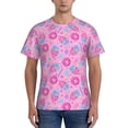 thumbnail image 1 of Naloa Donuts Men's T-Shirt Sport T-shirt Men's Basic Tee Casual Men's Shirt, Round Neck, Short Sleeves - Medium, 1 of 5