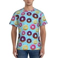 thumbnail image 1 of Naloa Donuts Men's T-Shirt Sport T-shirt Men's Basic Tee Casual Men's Shirt, Round Neck, Short Sleeves - Medium, 1 of 5