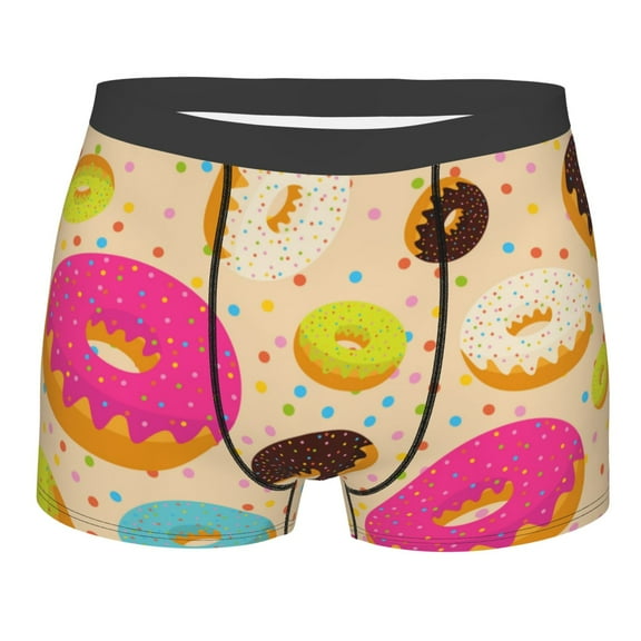 Naloa Donuts Print Mens Underwear - Boxers for Men, Classic Briefs for Men