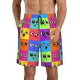 thumbnail image 1 of Naloa Doodle Faces Emotions Men's Beach Shorts, Surfing shorts, Swim trunks, Quick Dry Swim Trunks for Surfing Beach Fun - Medium, 1 of 9