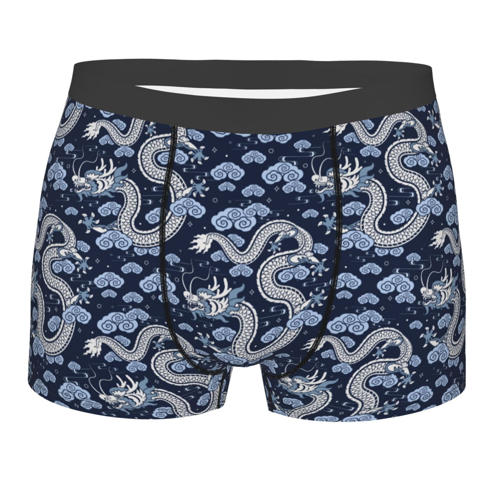 Naloa Dragon Print Mens Underwear - Boxers for Men, Classic Briefs for ...