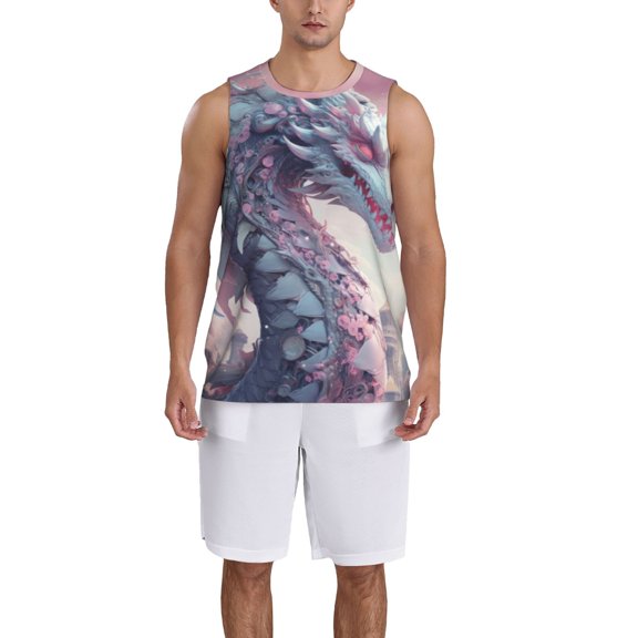 Naloa Dragon1 Basketball Jersey Reversible Men's Mesh Athletic Sports Shirts Training Practice S-4XLLarge