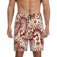 thumbnail image 1 of Naloa Dragons1 Men's Short Pajama Pants, Lounge Comfort Shorts with Elasticized Waistband and Side Pockets - 4X-Large, 1 of 9