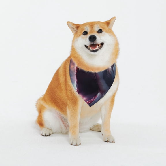 Naloa Dramatic Shark Attack Dog Bandana Custom Dog Scarf Breathable Puppy Kerchief with Adjustable Bandana Bib for Dog and Cat-Large