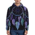 thumbnail image 1 of Naloa Dreamcatcher With Colorful Feathers Men's Casual Hooded Collar Drawstring Hoodies Pullover Sweatshirts Casual Long Sleeve Shirts-XX-Large, 1 of 7