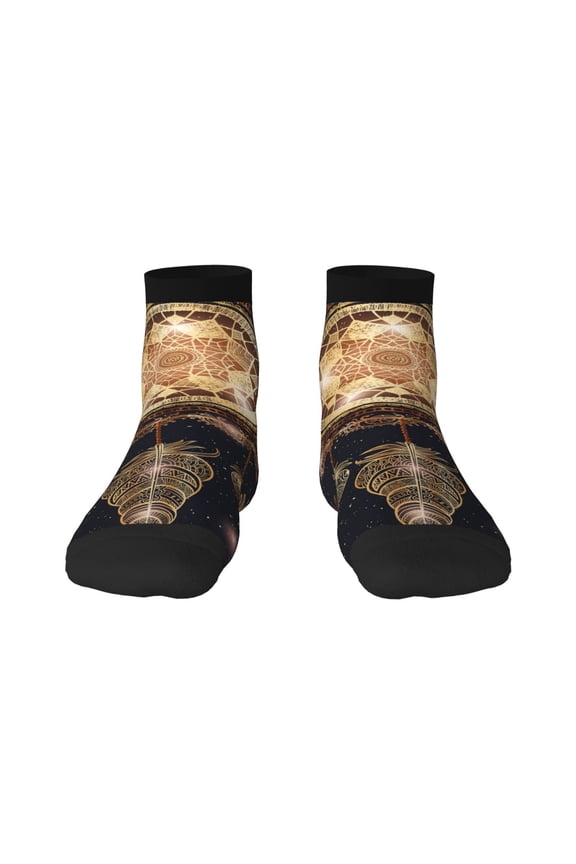 Dreamcatcher With Mandala Ankle Socks for Women Non Slip Socks No Show Socks Classic Low Cut Casual Socks Casual Socks