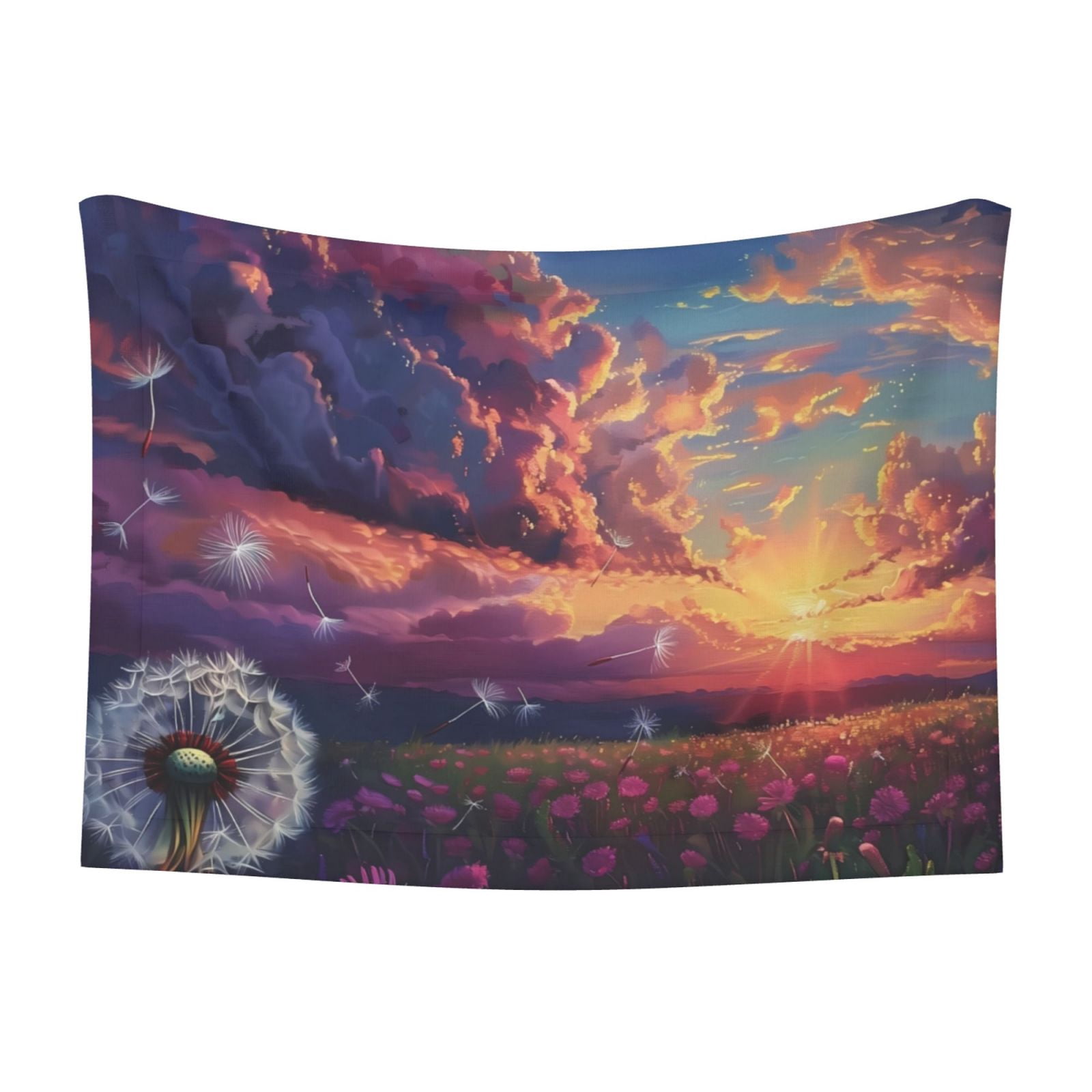 Naloa Dreamy Dandelion Sunset Dog Blanket, 3 Sizes Cat Blanket for Indoor Cats Large Medium Small Dog Gifts-Medium