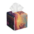 thumbnail image 1 of Naloa Dreamy Dandelion Sunset Tissue Box Cover Leather Tissue Holder Square Facial Tissue Case for Bathroom, Vanity Countertop, Tabletop, Car, 1 of 7