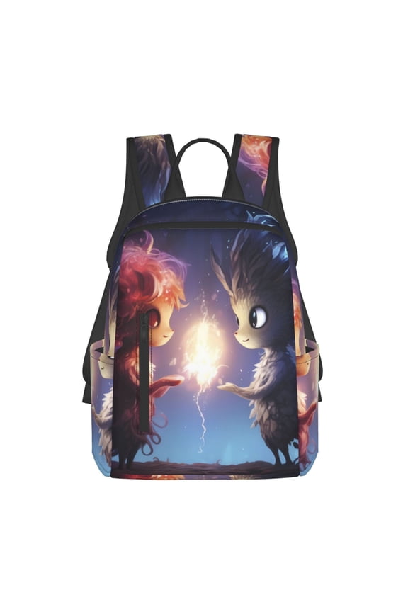 Dreamy Forest Elf Print Lightweight DayBackpack Suitable for school, work, shopping, travel, etc.