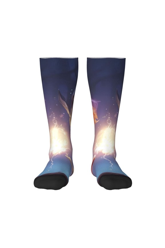 Dreamy Forest Elf Thigh High Socks Extra Long Stretchy Sock Women Over Knee High Opaque Stocking Daily Wear