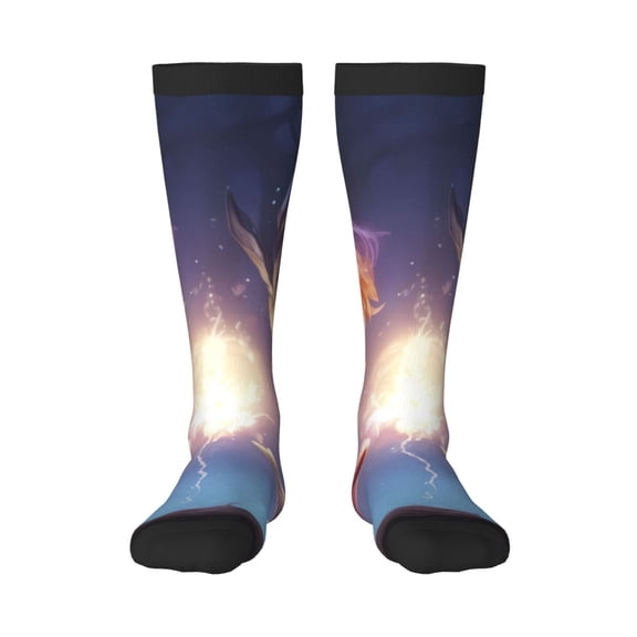 Naloa Dreamy Forest Elf Thigh High Socks Extra Long Stretchy Sock Women Over Knee High Opaque Stocking Daily Wear