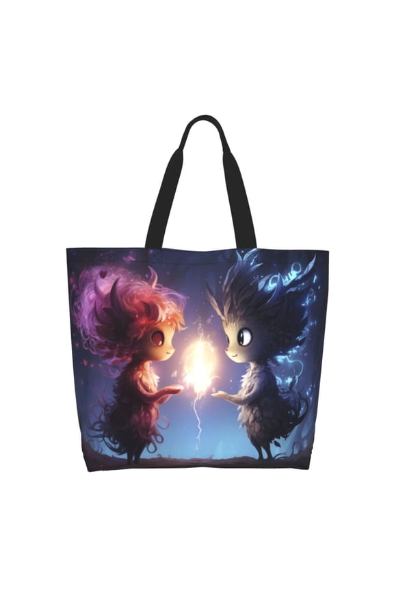 Dreamy Forest Elf Tote Bag for Women Large Capacity Shoulder Bag for College Work Travel Shopping