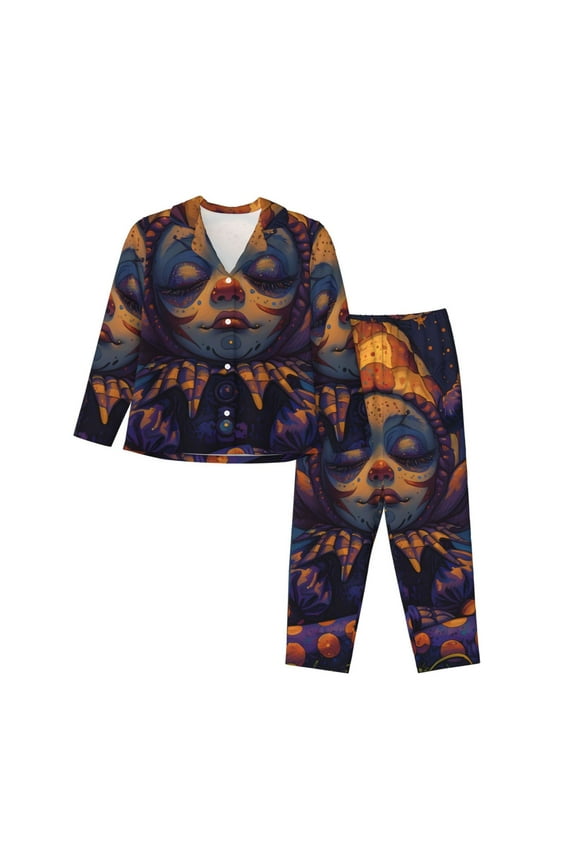 Dreamy Jester Under Stars Pajamas for Women Set, Womens Pajama Sets, Lounge Sets for Women, 2pjs for Women-Small