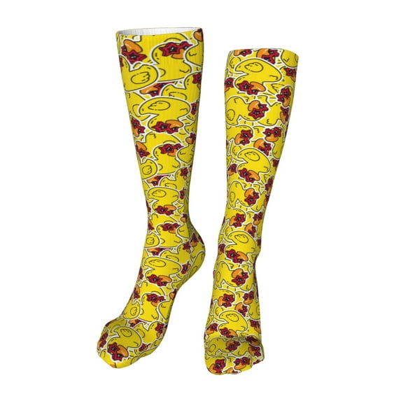 Naloa Duck with Star Sunglasses High Stockings Women Thigh High Stockings Over Knee Long Stockings-One Size
