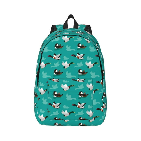 Naloa Ducks A Canvas Backpack for Men Women Rucksack Casual Travel Daypack College Tote Satchel Bookbag for Teens-Medium