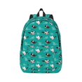 thumbnail image 1 of Naloa Ducks A Canvas Backpack for Men Women Rucksack Casual Travel Daypack College Tote Satchel Bookbag for Teens-Small, 1 of 7
