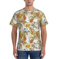 thumbnail image 1 of Naloa Ducks and Flowers Men's T-Shirt Sport T-shirt Men's Basic Tee Casual Men's Shirt, Round Neck, Short Sleeves - Medium, 1 of 5