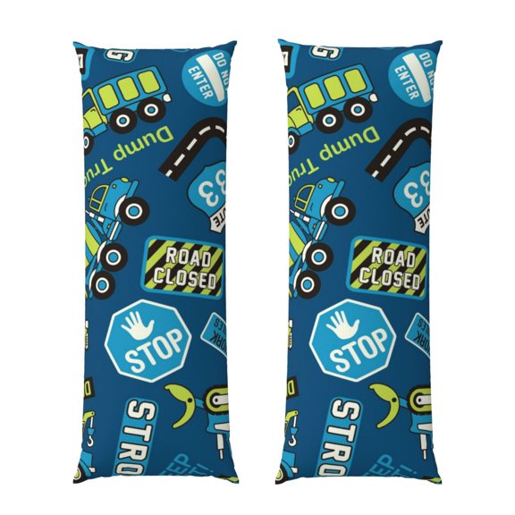 Naloa Dump Truck Super Soft 20x60 Body Pillow Case,Long Side Hidden ZipperPILLOWS ARE NOT INCLUDED