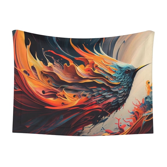 Naloa Dynamic Fire Bird Art Dog Blanket, 3 Sizes Cat Blanket for Indoor Cats Large Medium Small Dog Gifts-