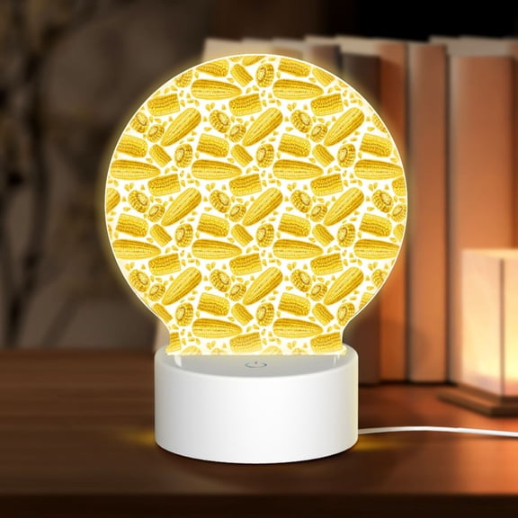 Naloa Ears Of Corn Acrylic LED Night Light Custom LED Lights Personalized Nightlight Customized Gifts for Family Couples Friends