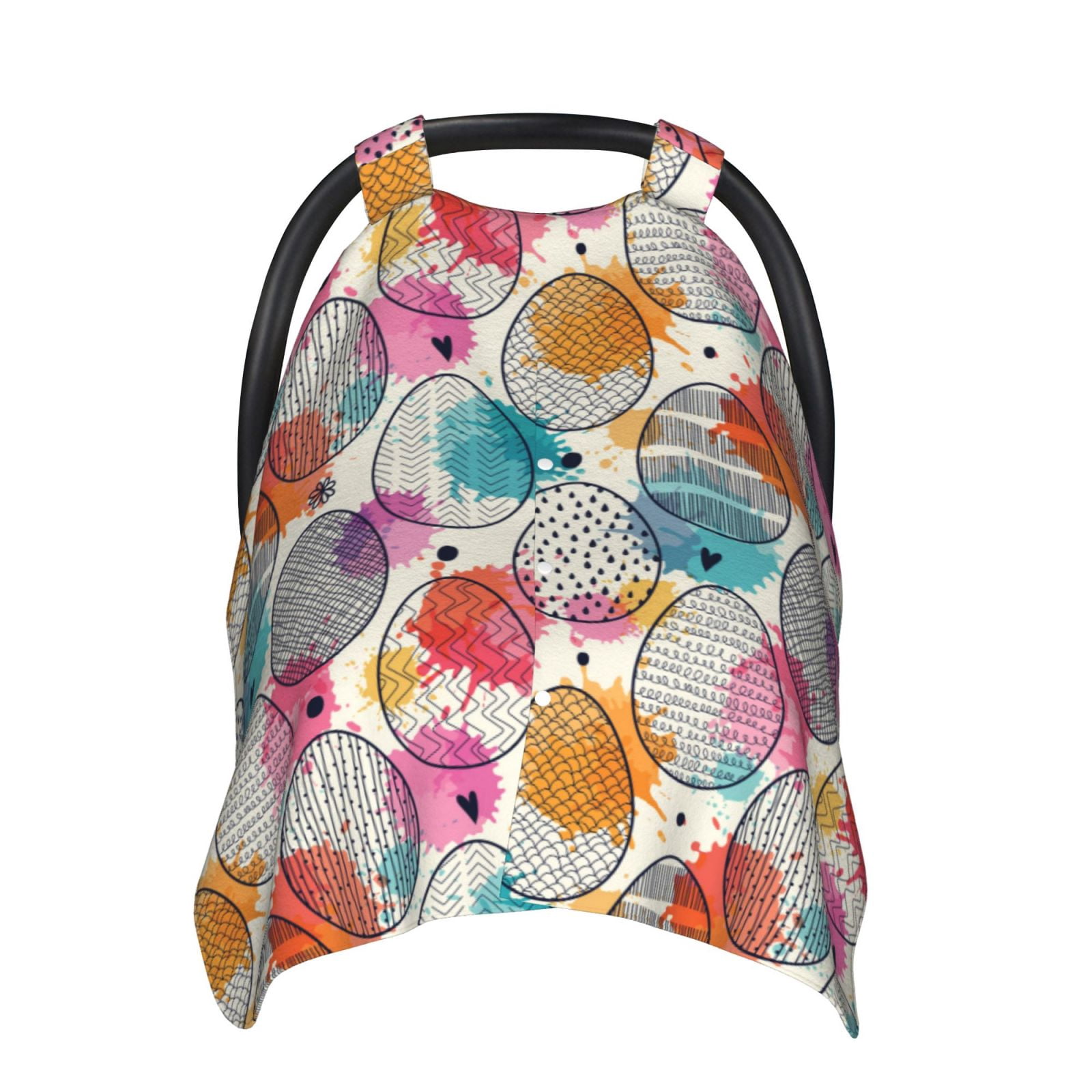 Naloa Easter Egg Baby Car Seat Cover, Breathable Baby Carrier Cover, Multiuse Baby Carrier Cover & Nursing Breastfeeding Cover