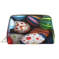 thumbnail image 1 of Naloa Easter Egg Leather Makeup Bag for Purse Travel, Portable Small Cosmetic Organizer for Women and Girls, Make up Bag with Zipper, 1 of 8