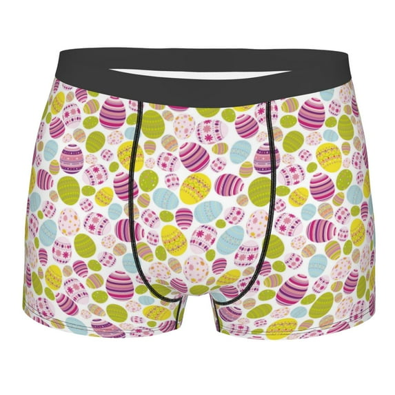 Naloa Easter Egg Print Mens Underwear - Boxers for Men, Classic Briefs for Men